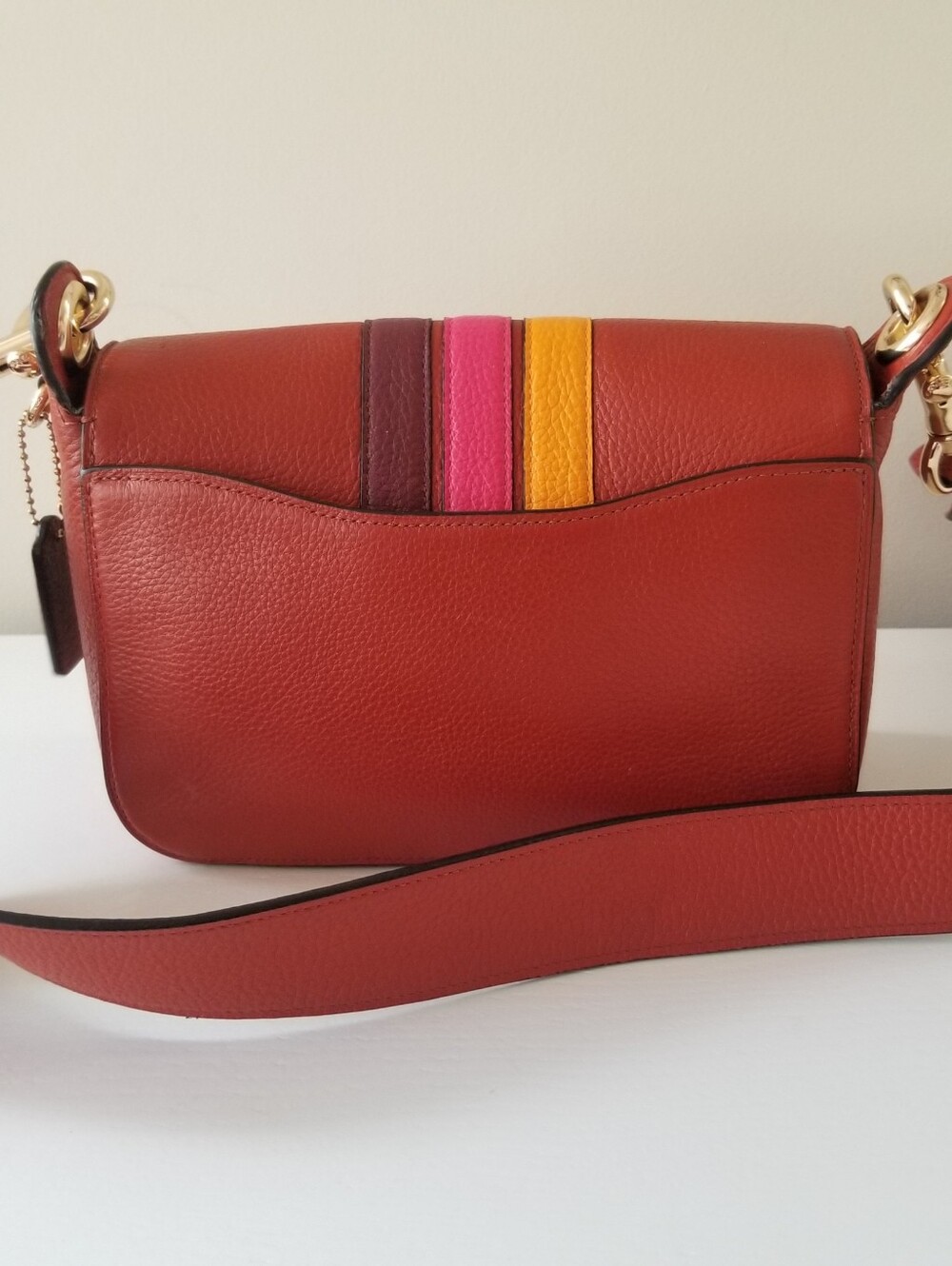 Coach Jes Messenger Bag Varsity Stripe Crossbody - Picture 3 of 15